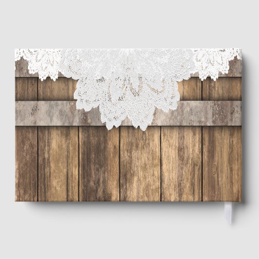 Rustic Wood & Lace Wedding - Gästebuch (Rückseite)