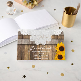Rustic Wood & Lace Wedding - Gästebuch