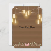 Rustic Wood Lantern Boho Wedding Save The Date (Rückseite)