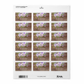 Rustic Wood Lavender Lila Rücksendeadresse Adressaufkleber (Vorne)