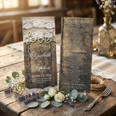 Rustic Wood Liebe Rope Burlap Lace Wedding Program Programm