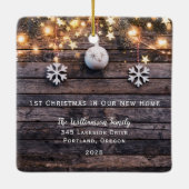 Rustic Wood Lights 2 Foto Neue Zuhause Keramikornament (Rückseite)