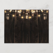 Rustic Wood Lights Foto Abschluss Ankündigung Postkarte (Rückseite)