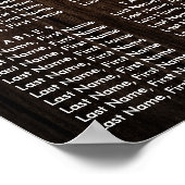 Rustic Wood Lila Blue Wedding Seating Chart 12 Poster (Ecke)