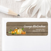 Rustic Wood Little Pumpkin Halloween Adresse (Insitu)
