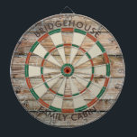 Rustic Wood Look Family Games Room Custom Dartscheibe<br><div class="desc">Erhöhen Sie Ihre Spielabende mit unserem speziell für Ihre Familie konzipierten Holzeffektdartboard, das eine persönliche Touch auf Ihre Zuhause bringen soll. Mit diesem einzigartigen Dartboard können Sie stolz Ihren Familiennamen und Ihre Lage anzeigen, sodass es sich nicht nur um ein Spiel handelt, sondern auch um ein geschätztes Familienerbe. Ideal für...</div>