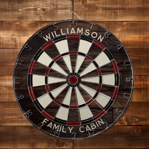 Rustic Wood Look Family Wiedersehen Dartscheibe