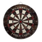 Rustic Wood Look Family Wiedersehen Dartscheibe (vorne)