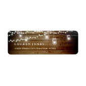 Rustic Wood Mason Jar Address Labels (Vorne)