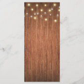 Rustic Wood Mason Jar Burgundy Blumenmenü Programm (Rückseite)