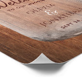 Rustic Wood Mason Jar Floral Hochzeit im Herbst Wi Poster (Ecke)