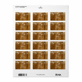 Rustic Wood Mason Jar Hanging Light Rücksendeadres Adressaufkleber (Vorne)