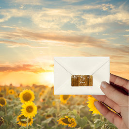 Rustic Wood Mason Jar Hanging Light Rücksendeadres Adressaufkleber