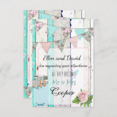 Rustic Wood Mason Jar Shabby Wedding Einladung (Vorne/Hinten)