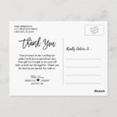 Rustic Wood Mason Jar String Light Foto Vielen Dan Postkarte (Rückseite)