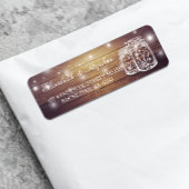 Rustic Wood Mason Jar String Light Wedding Address