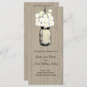 Rustic Wood Mason Jar und Daisis Programm (Vorne/Hinten)
