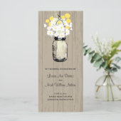Rustic Wood Mason Jar und Wildblumen Programm (Stehend Vorderseite)