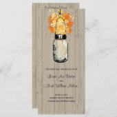 Rustic Wood Mason Jar und Wildblumen Programm (Vorne/Hinten)