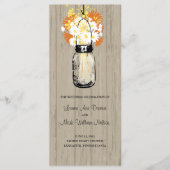 Rustic Wood Mason Jar und Wildblumen Programm (Vorderseite)