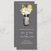 Rustic Wood Mason Jar und Wildblumen Programm (Vorne/Hinten)