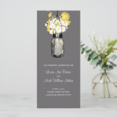 Rustic Wood Mason Jar und Wildblumen Programm (Stehend Vorderseite)