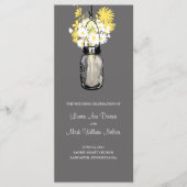 Rustic Wood Mason Jar und Wildblumen Programm (Vorderseite)