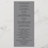 Rustic Wood Mason Jar und Wildblumen Programm (Rückseite)