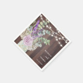 Rustic Wood Mason Jar Wedding Serviette (Ecke)