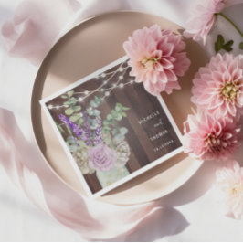 Rustic Wood Mason Jar Wedding Serviette