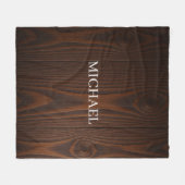 Rustic Wood Michael – Natural Strength Handcrafted Fleecedecke (Vorderseite (Horizontal))
