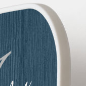 Rustic Wood Nautical Blue Anchor Monogram Pickleball Schläger (Linke Seite)