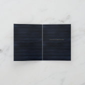 Rustic Wood Navy Burgundy Gold Dankeschön Karte (Innenseite)