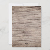 Rustic Wood Old Paper Script Frohe Weihnachten (Rückseite)