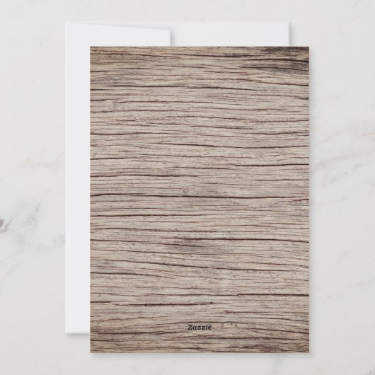 Rustic Wood Old Paper Script Frohe Weihnachten (Rückseite)