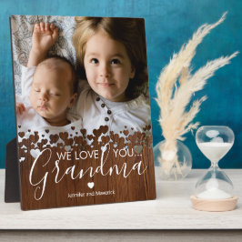 Rustic Wood Oma Foto Fotoplatte