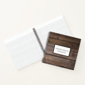 Rustic Wood Personalisiert Notebook Notizblock (Innenseite)