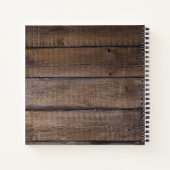 Rustic Wood Personalisiert Notebook Notizblock (Rückseite)