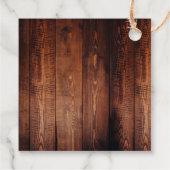 Rustic wood photo country wedding geschenkanhänger (Rückseite)