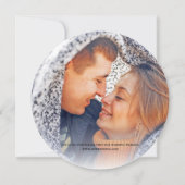 Rustic Wood Photo Wedding Save the Date Einladung (Rückseite)