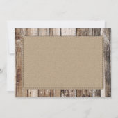 Rustic Wood Planks Vielen Dank Dankeskarte (Rückseite)