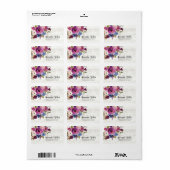 Rustic Wood Plum Blue Floral Rücksendeadresse Labe Adressaufkleber (Vorne)