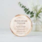 Rustic Wood Probe Dinner Einzigartige Hochzeit Einladung (Stehend Vorderseite)