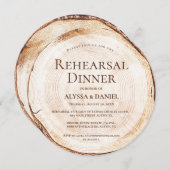 Rustic Wood Probe Dinner Einzigartige Hochzeit Einladung (Vorne/Hinten)