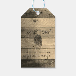 Rustic Wood Product Hang Tag Geschenkanhänger