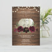 Rustic Wood Pumpkin Hochzeit Einladung (Stehend Vorderseite)