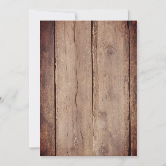 Rustic Wood Red Gingham I Do GRILLEN Verlobung Einladung (Rückseite)