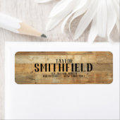 Rustic Wood Return Address Label (Insitu)