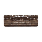 Rustic Wood Return Address Label (Vorne)