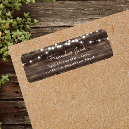 Rustic Wood Return Address Label